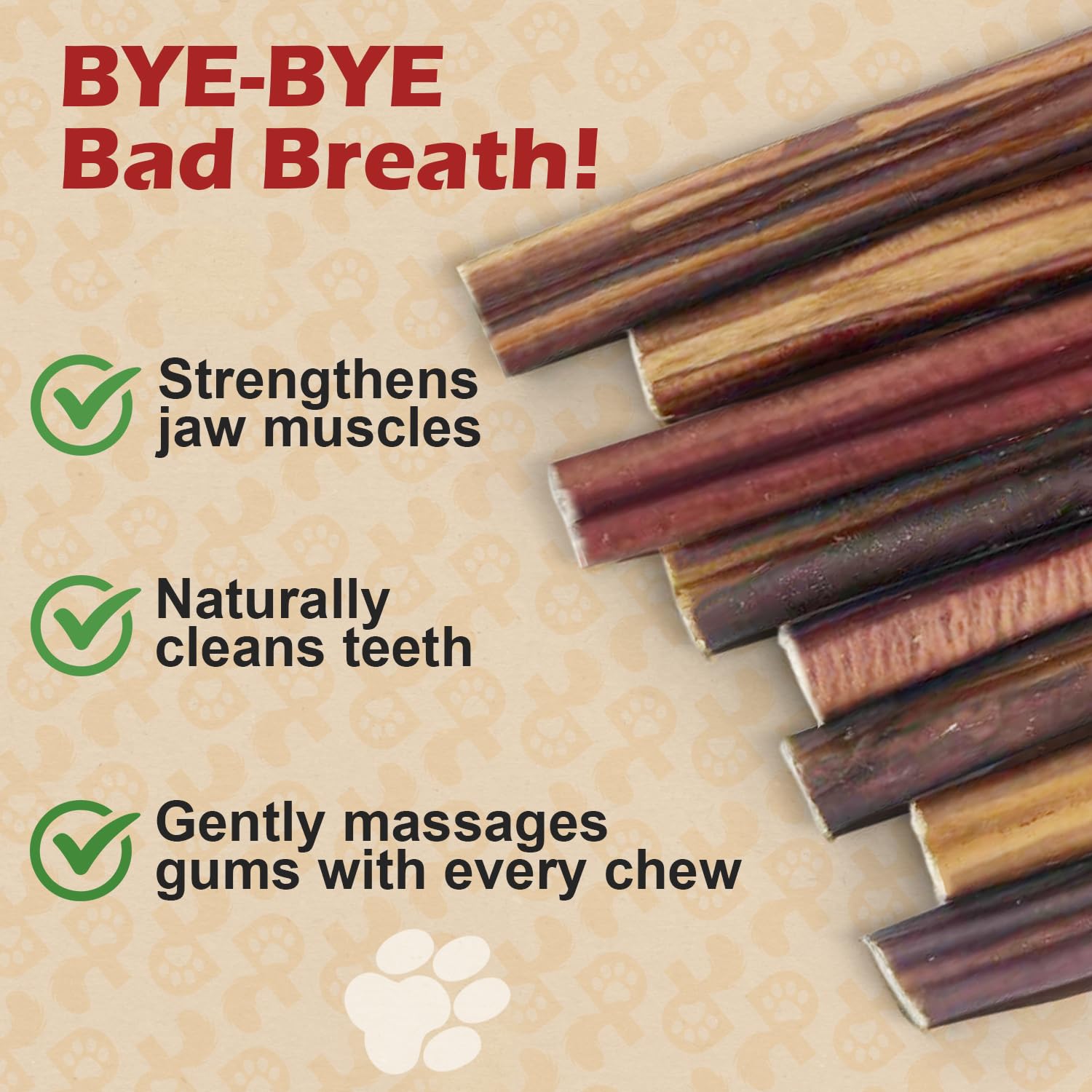 PETPURO 6" Natural Bully Sticks for Dogs, Long-Lasting USA Made Beef Dog Chew Treats 100 Count