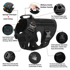 Tactical Dog Harness & Leash Set for Training and Walking