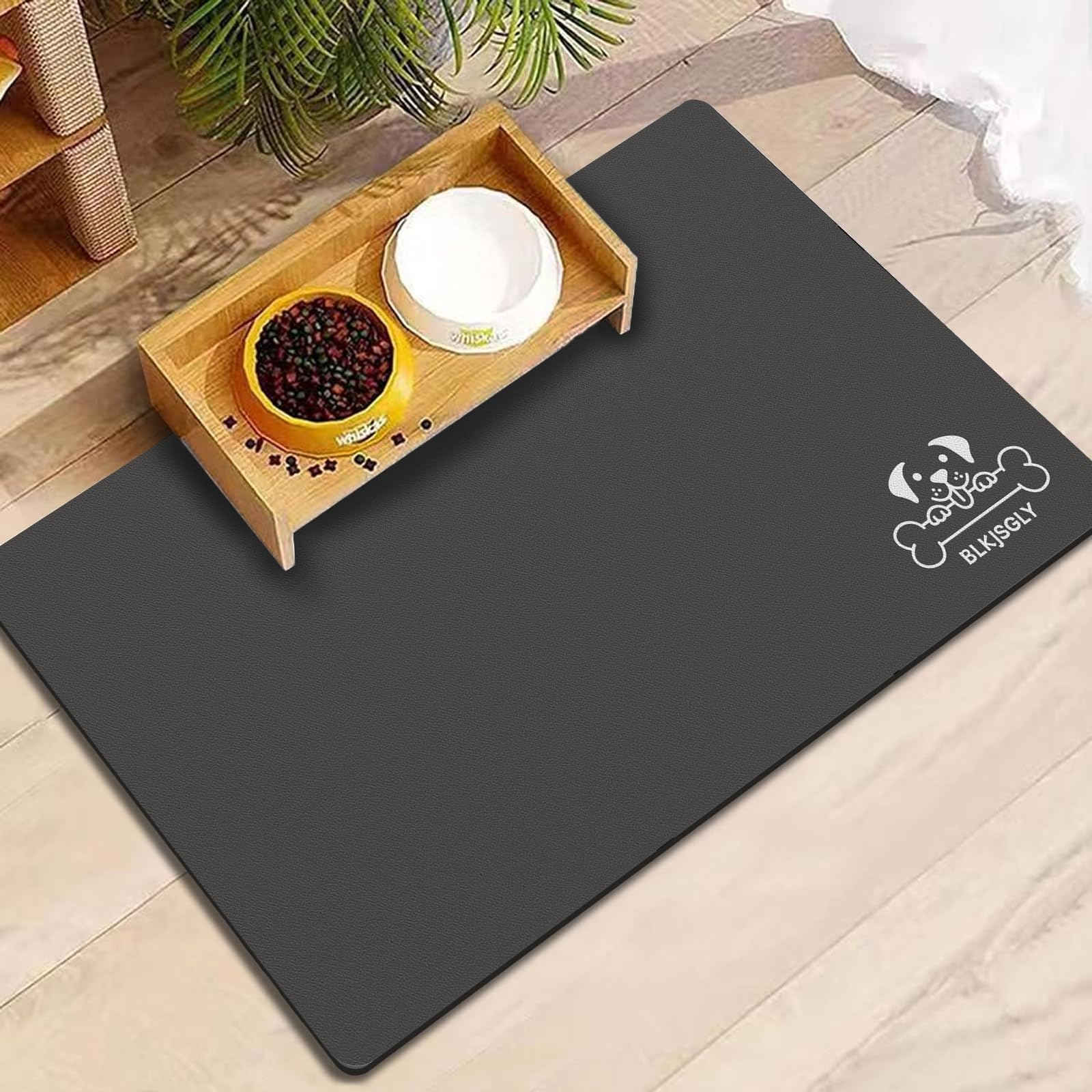 Pet Feeding Mat-Quick Dry Anti-Slip Dog Bowl Mat
