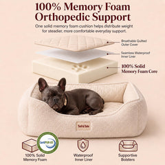 Orthopedic Memory Foam Pet Bed with Washable Waterproof Cover