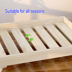 HOLGVE Elevated Wooden Pet Bed with Mattress for Dogs & Cats