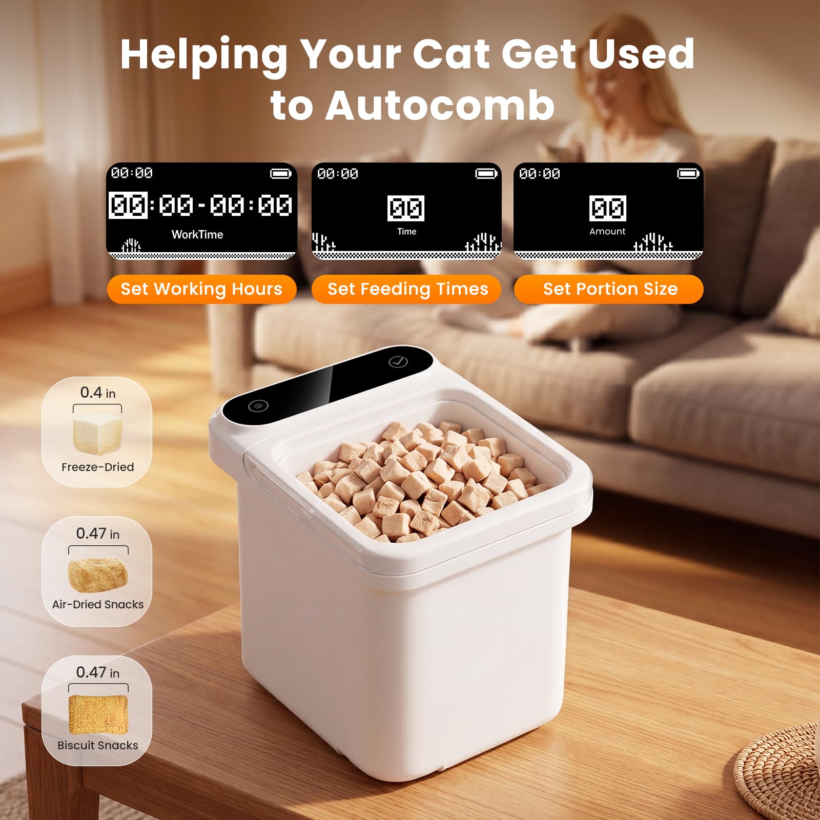 PawSwing Pro Cat Self Grooming House with Smart Feeder & Tracking Sensor