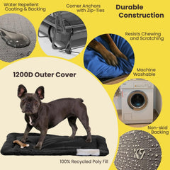 K9 Ballistics Rip-Stop Water-Resistant Dog Crate Pad