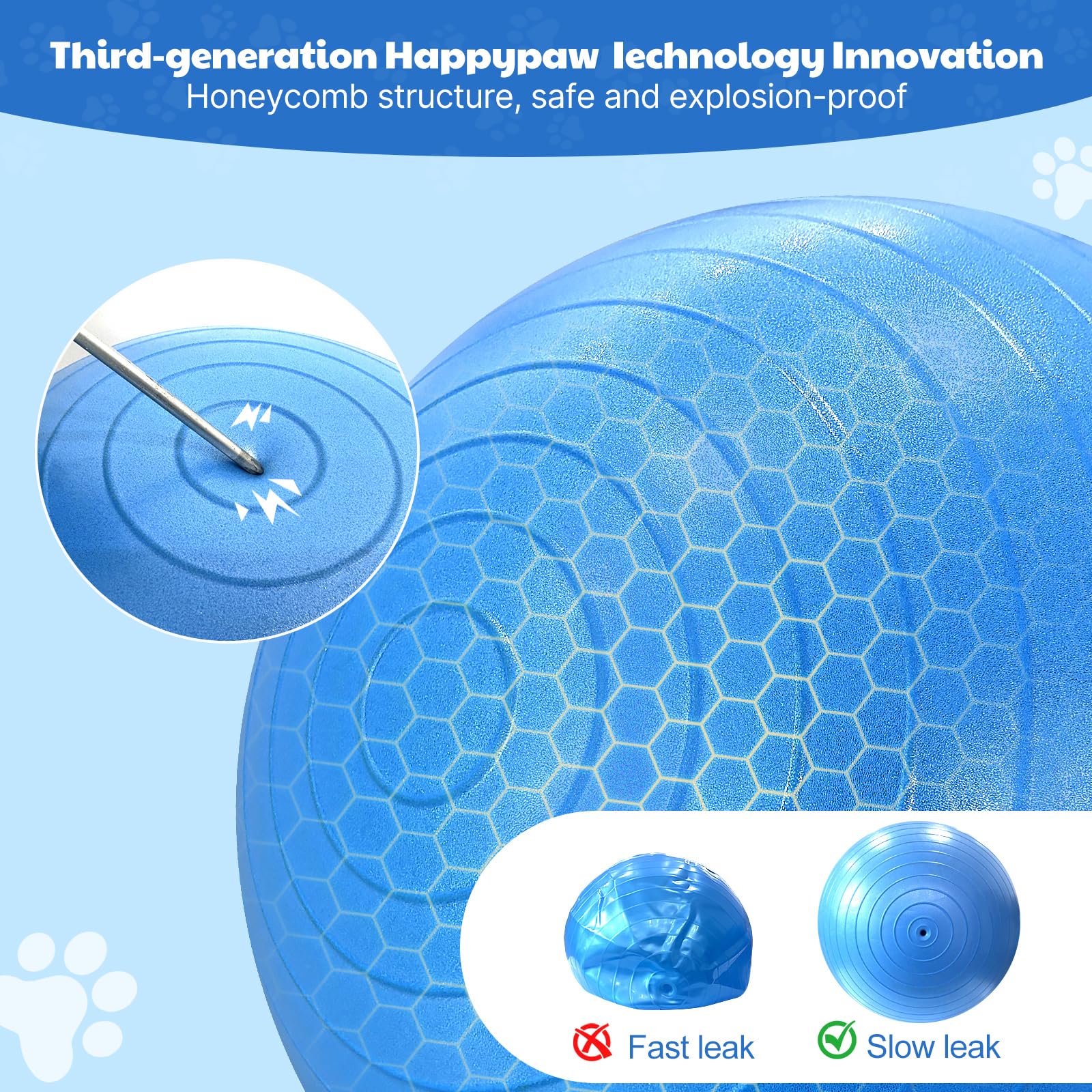 Happypaw 3.0 2026 Upgrade Herding Ball for Dogs – Enhanced Chew Resistance & Heavy-Duty Material, Dog Toy Agility Equipment for Australian Shepherds,Collies,Includes 5 Repair Patches
