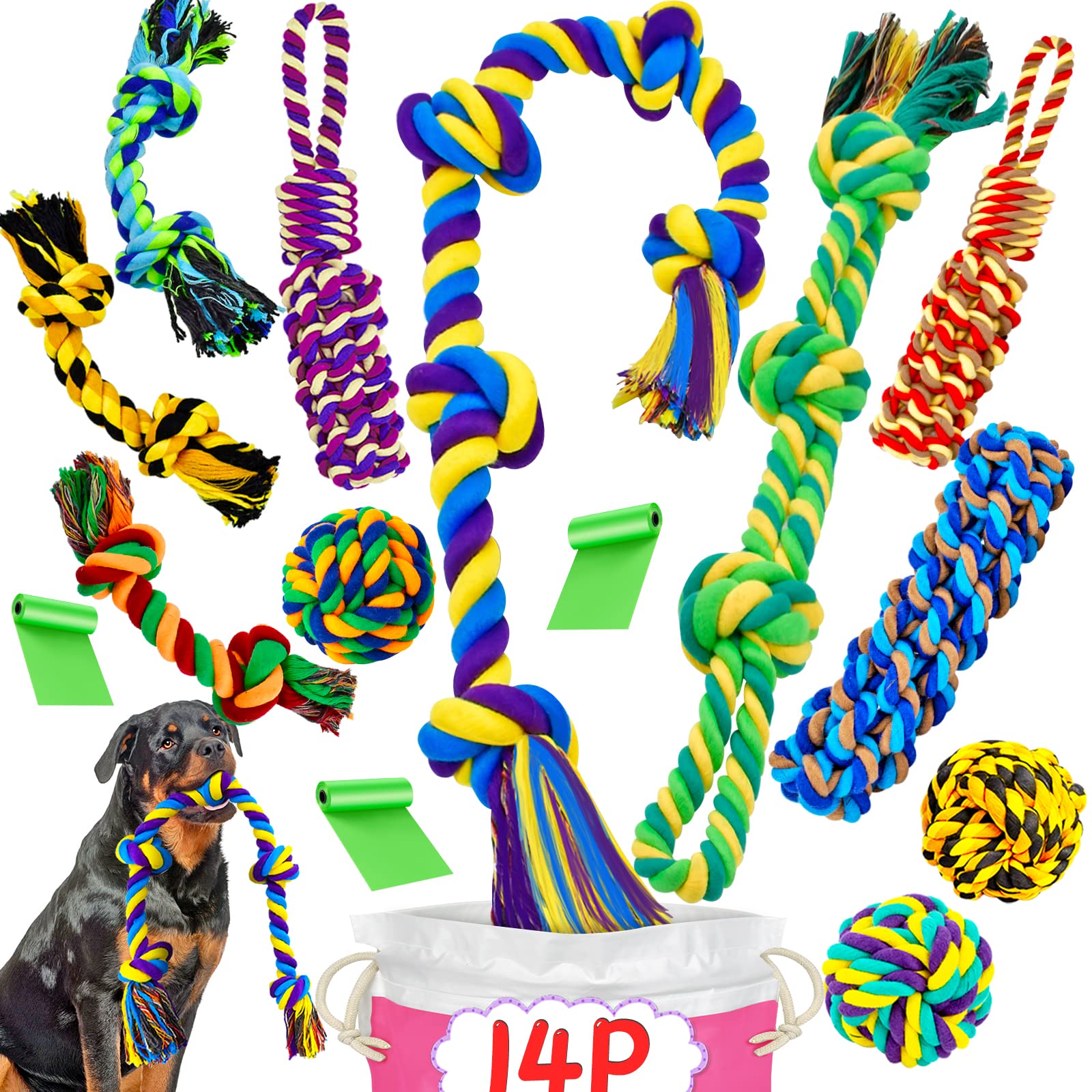Large Dog Chew Toys, Tough Dog Toys for Aggressive Chewers Large Breed