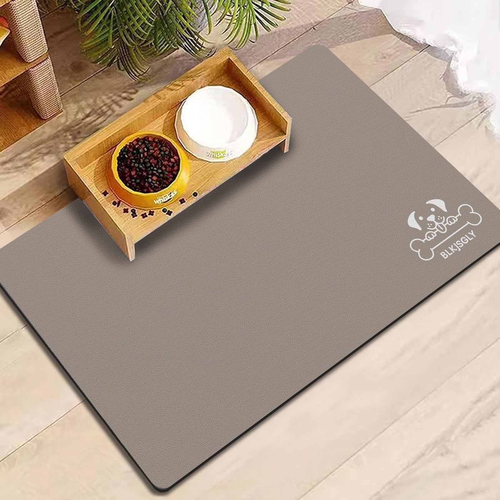 Pet Feeding Mat-Quick Dry Anti-Slip Dog Bowl Mat