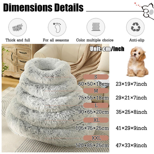 CUIYMXSC Fluffy Calming Pet Bed for Dogs & Indoor Cats