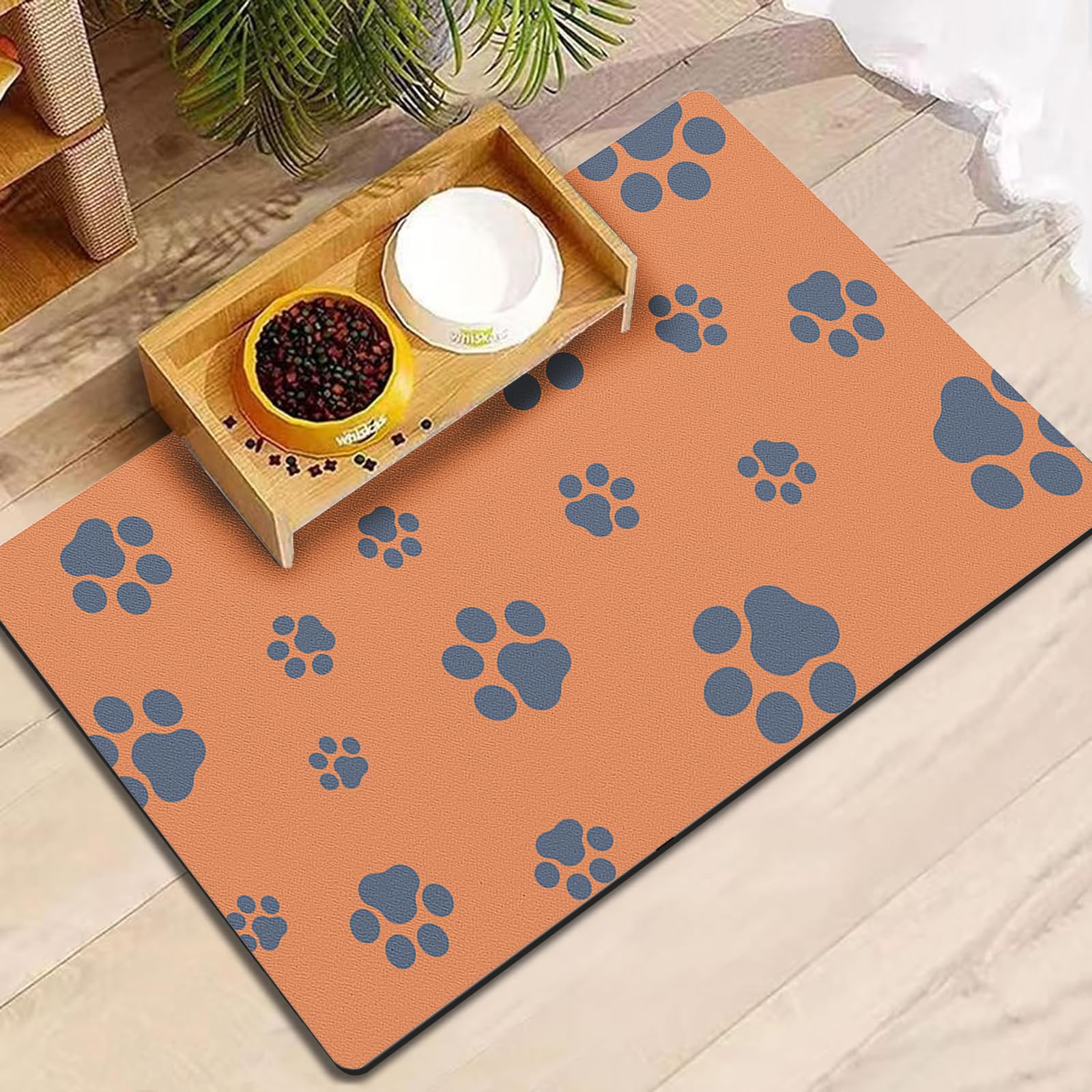Pet Feeding Mat-Quick Dry Anti-Slip Dog Bowl Mat