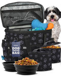 Rubyloo Pet Feeder Dog Bowl - The Original Doggy Bag™ - Ultimate Gift for Dog Owners - Includes 2 BPA-Free Travel Bowls and 2 Food Containers - Pet Travel Kit for Road Trips, Camping, RV