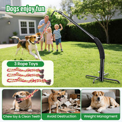 DESELL Outdoor Tether Tug Rope Toy for Active Dogs