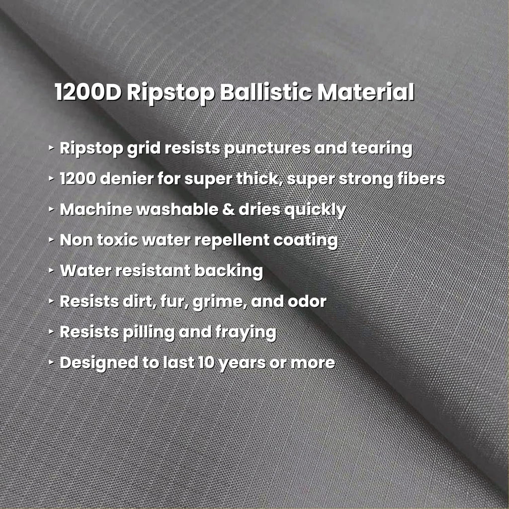 K9 Ballistics Tough Rip-Stop Dog Crate Pad - Washable, Durable and Water Resistant Dog Crate Beds - Sizes: Small, Medium, Large, XL, XXL. Fits in Crate
