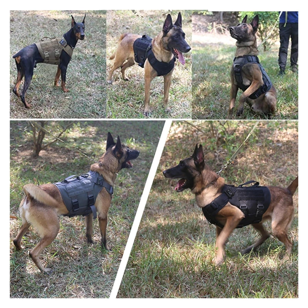 Tactical Military Vest Pet German Shepherd Golden Retriever Tactical Training Dog Harness and Leash Set for All Breeds Dogs
