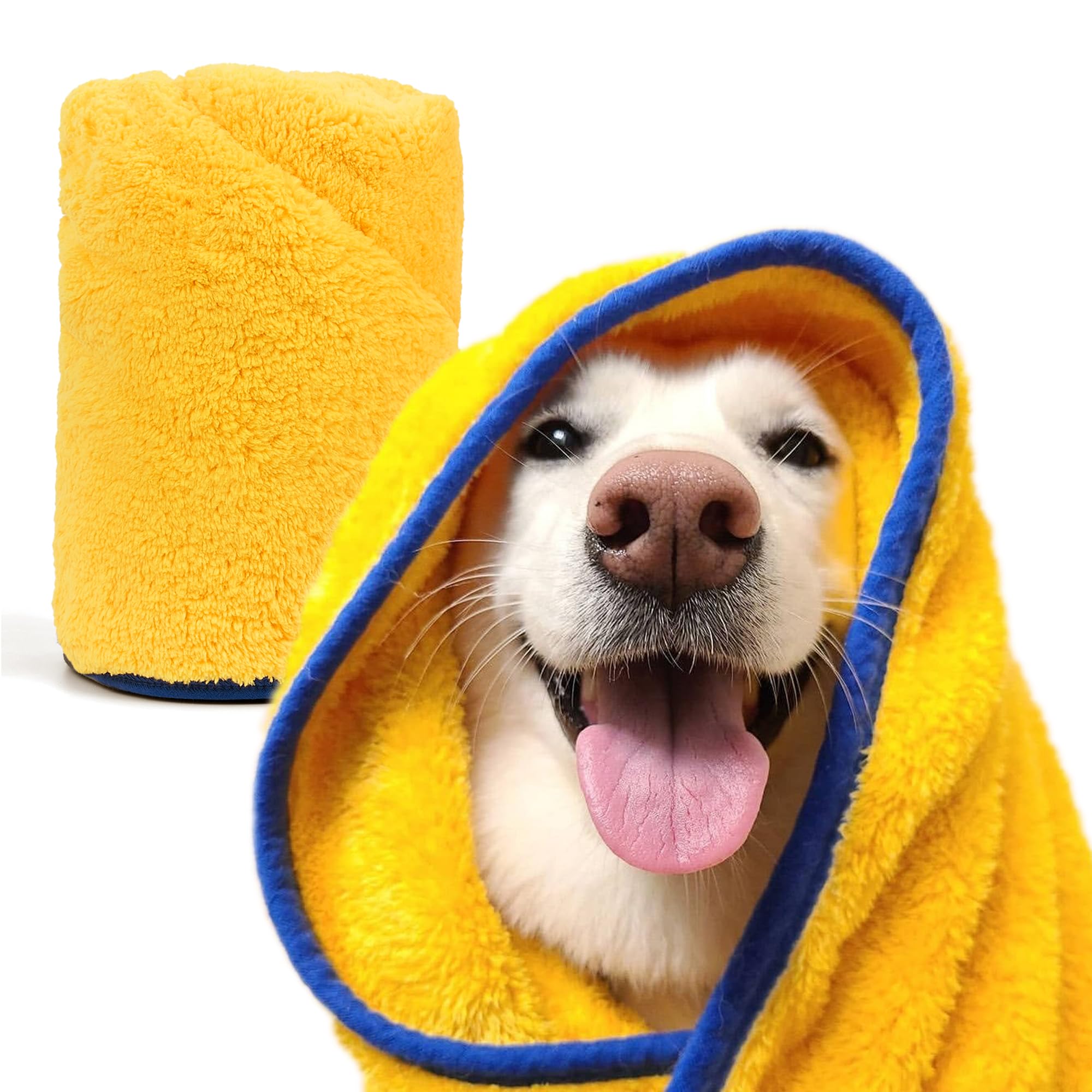 PETHROOM Super Absorbent Microfiber Pet Bath Towel - Large