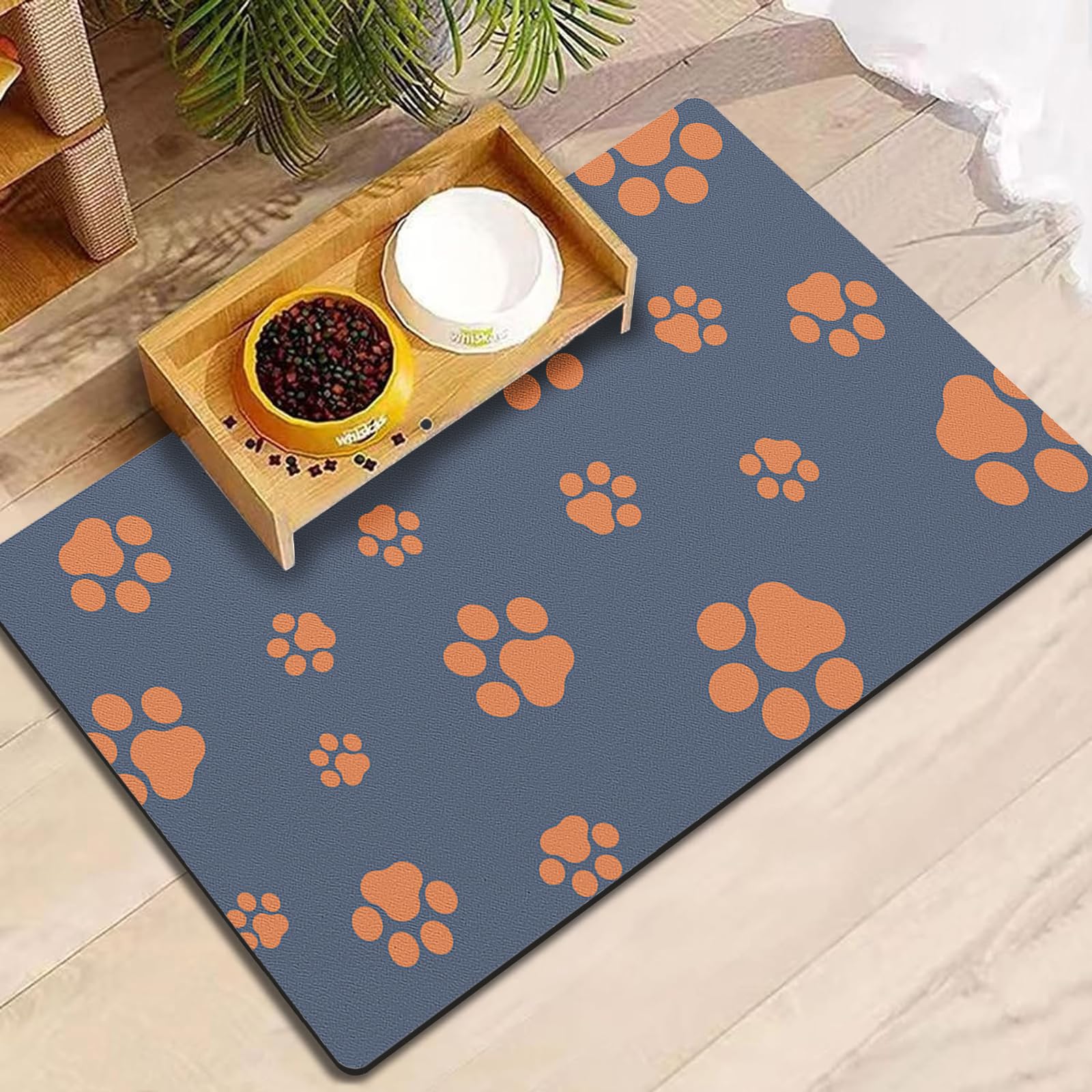Pet Feeding Mat-Quick Dry Anti-Slip Dog Bowl Mat