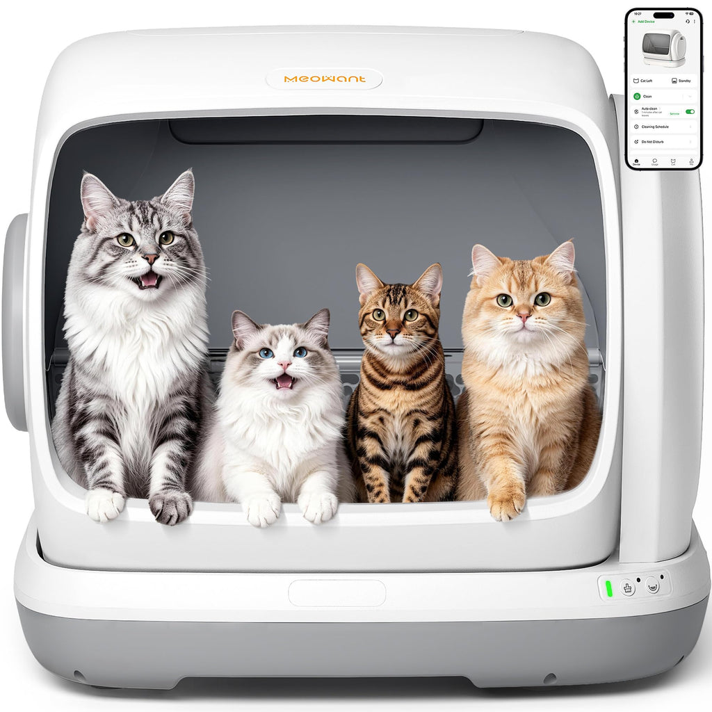 Meowant Large Space Automatic Litter Box for Multiple Cats
