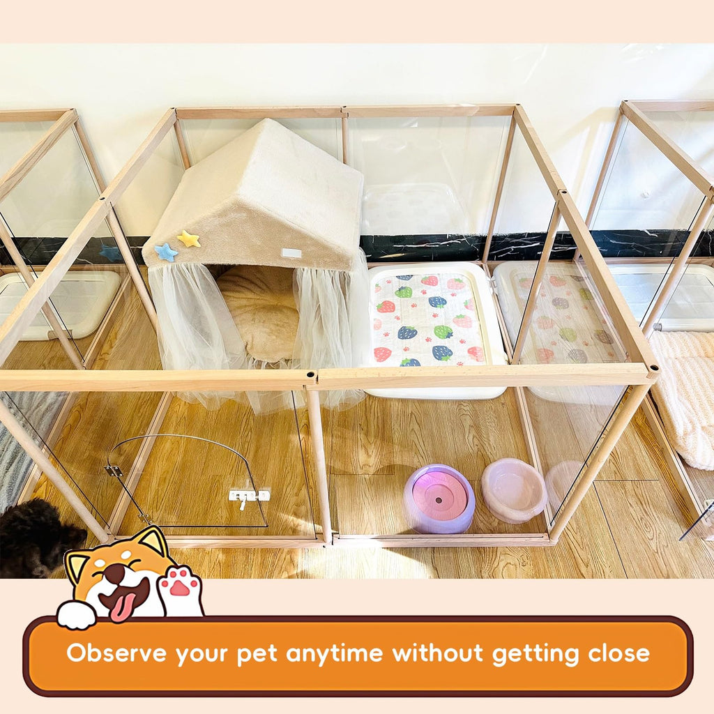 Puppy Playpen - 270° Rotatable Dog BER for Home, DIY Pet Pen for Puppies, ies, Cats & Pigs - Easy Assembly C Design, Versatile S Combinats