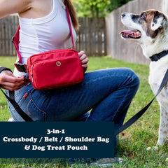 Puppington 3-in-1 Dog Treat Pouch & Crossbody Training Bag