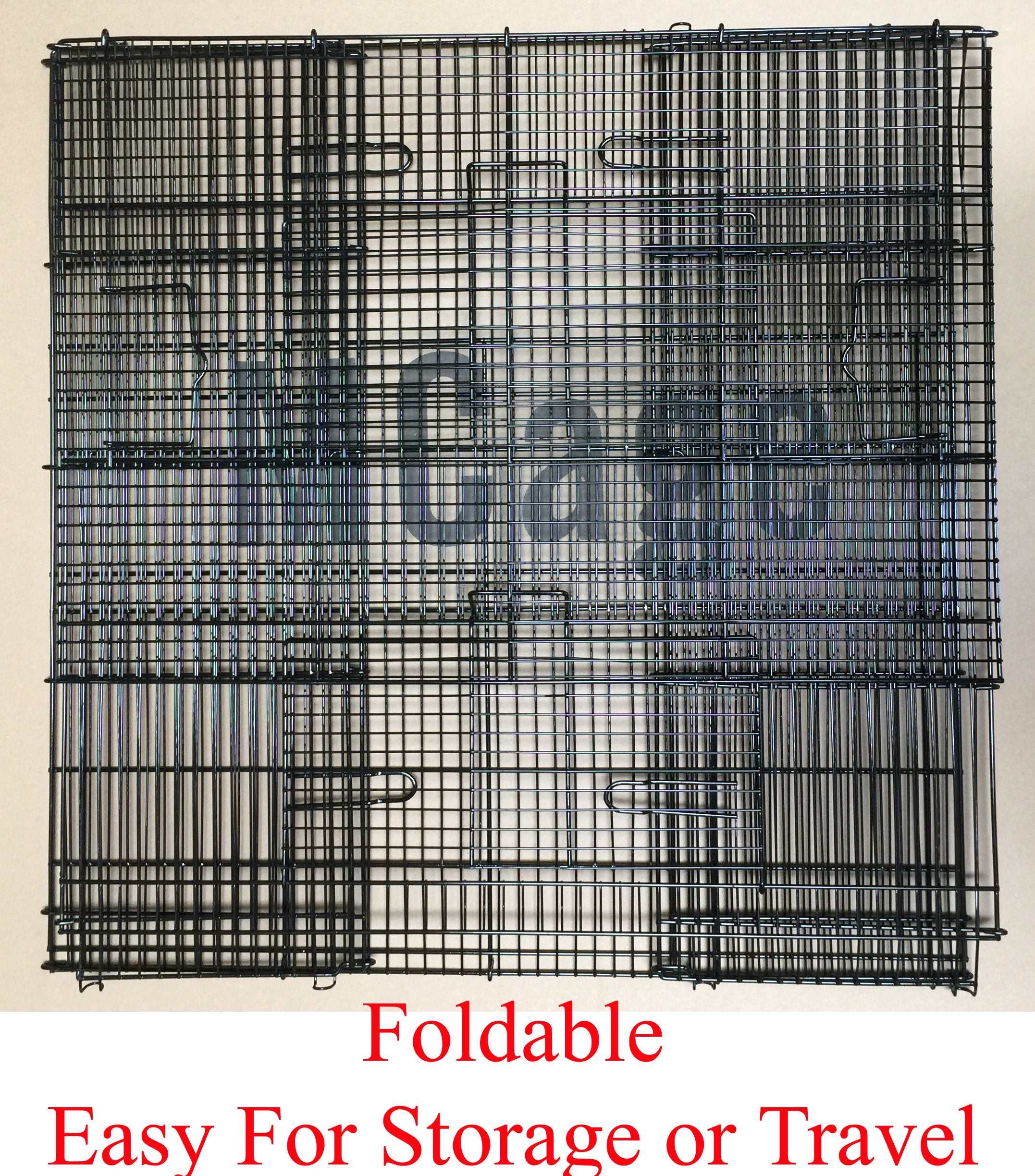 Mcage Three Size, 3 Level with Tight 3/8 Inch Bar Spacing Shelves Ladders for Guinea Pig Ferret Chinchilla Sugar Glider Rats Mice Gerbil Animal Cage